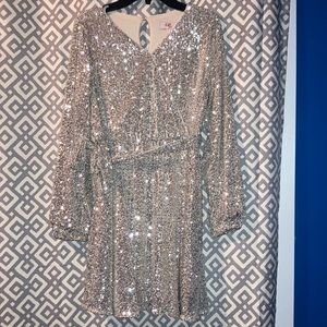 Stunning champagne/gold sequin dress